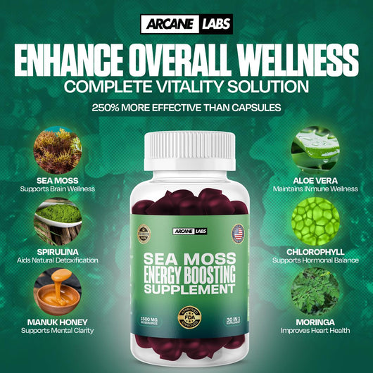Arcane Sea Moss Caps (Energy & Libido Boosting)