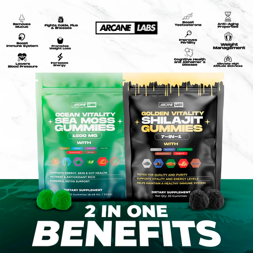 Arcane Shilajit & Sea Moss Gummies Bundle