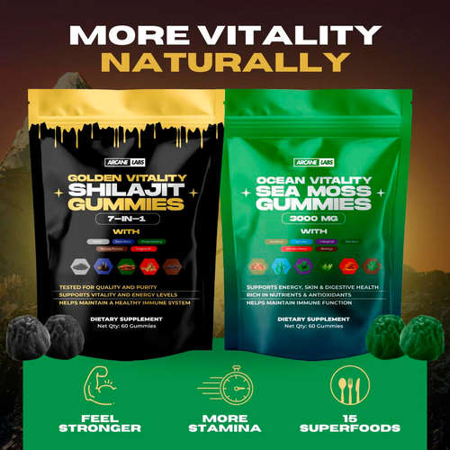 Arcane Shilajit & Sea Moss Gummies Bundle